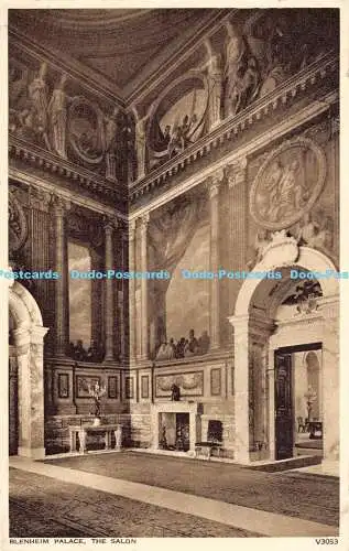 R191684 Blenheim Palace. Der Salon. Photochrom