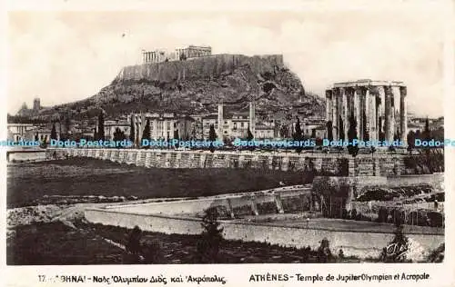 R190268 Athenes. Temple de Jupiter Olympien et Acropole. Della