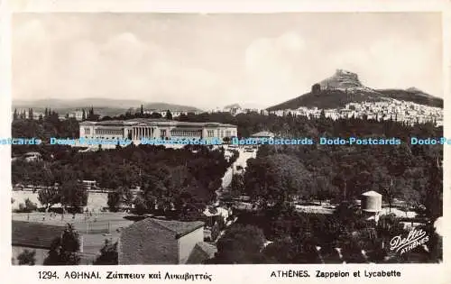 R190281 1294 Athenes. Zappeion et Lycabette. Della