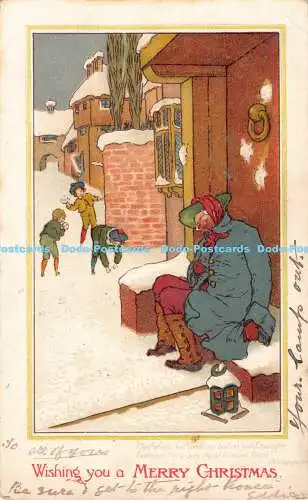 R190330 Ich wünsche Ihnen frohe Weihnachten. 1907. Grußkarte