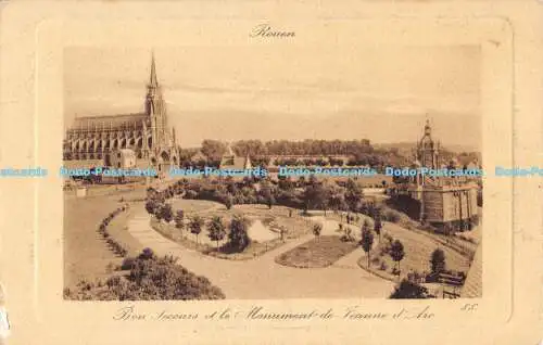 R190402 Bon Secours et le Monument de Feanne dArc. Rouen. LL