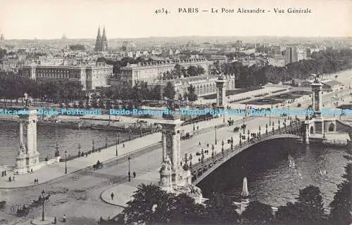 R190449 4034. Paris. Le Pont Alexandre. Vue Generale