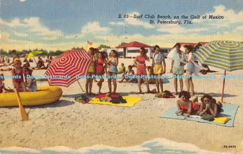 R191887 S. 63. Surfclub Strand am Golf von Mexiko. St. Petersburg. Fla.A.T.