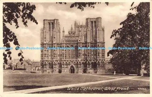 R191979 Wells Cathedral. Westfront. 73993. Friths Serie