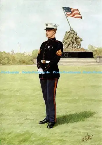 X000007 Corporal. United States Marine Corps. Pompadour Gallery. Set 18. Nr. 2.