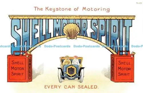 X000162 Der Grundstein des Motorsports. Jede Dose versiegelt. Shell Motor Spirit. Shell U.