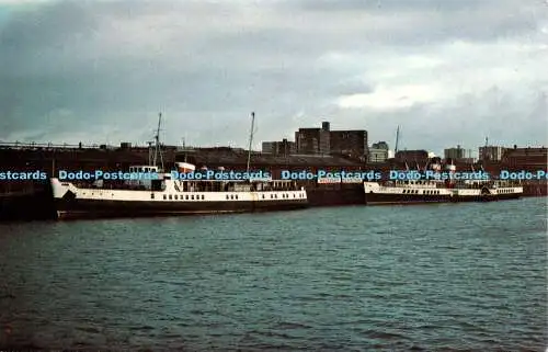 X000219 Glasgow. Prinz Ivanhoe und Waverley am Stobcross Quay. Fotopräzision