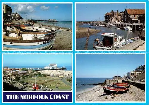 X000275 The Norfolk Coast. Krabbenboote und Pier in Cromer. Der Hafen von Blakene