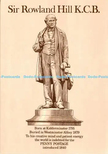 X000325 Sir Rowland Hill. K. C. B. Midlands Posttafel-Bildkarte. MPB-Karte