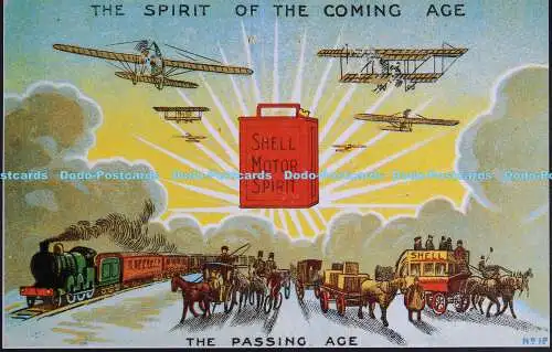 X000403 Der Geist des kommenden Zeitalters. The Passing Age. Shell Motor Spirit. Schale