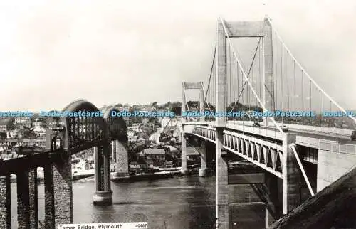 R687377 Plymouth. Tamar Brücke. RP. Postkarte