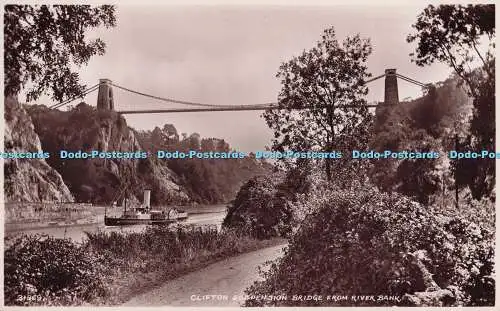 R694243 Clifton Hängebrücke vom River Bank. Postkarte