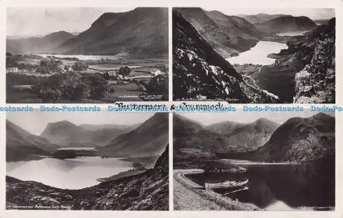 R694267 Buttermere und Crummock. Buttermere Lake and Village. Crummock and Butte