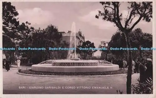 R700770 Bari. Giardino Garibaldie e Corso Vittorio Emanuele II. N. Capitaneo. Sta