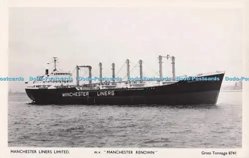 R700784 M.V. Manchester Renown. Manchester Liners Limited. RP