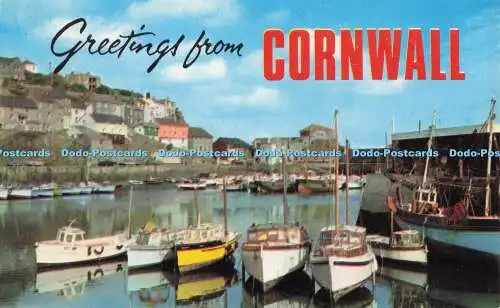 R704433 Grüße aus Cornwall. Innenhafen. Mevagissey. J. Arthur Dixon