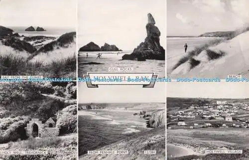 R700831 Holywell Bay. Von Penhale Point. Holywell Village. Möwenfel. Strand. O
