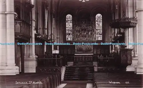 R703008 Woburn. St. Maria. Innenraum. Postkarte