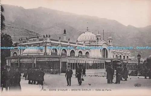 R704489 Cote D Azur. Monte Carlo. Cafe de Paris. E. Le Deley