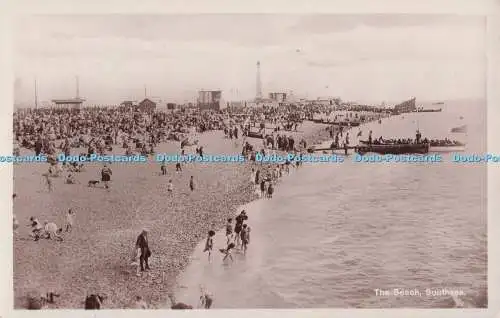 R698443 Southsea. Der Strand. RP. Postkarte