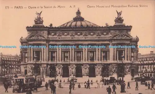 R704499 Paris. Opernhaus und Metropolitan Railway Station. A. Papeghin