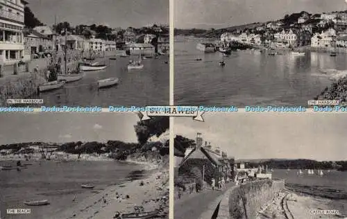 R704528 St. Mawes. im Hafen. Der Strand. J. Salmon. Multi View