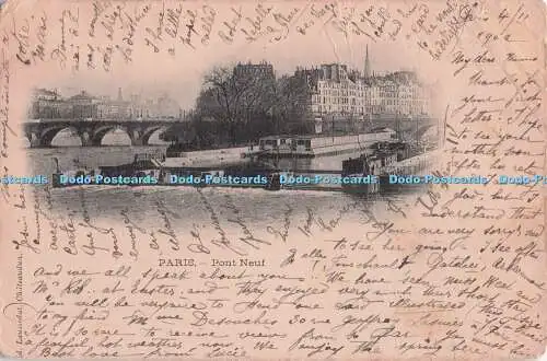 R704537 Paris. Pont Neuf. Ed. Laussedat. Postkarte. 1902