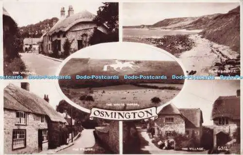 R701024 Osmington. Das Dorf. Das weiße Pferd. Strand und Klippen. E. A. Sweetma