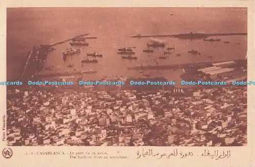 R704646 Casablanca. Der Hafen aus einem Flugzeug. Mars. Flandrin