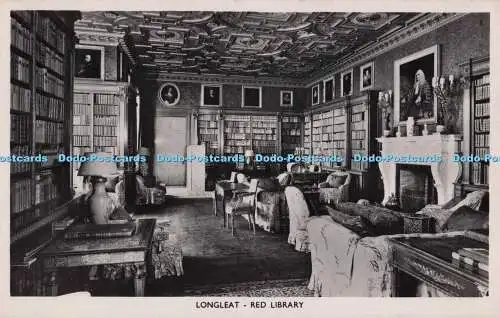 R698600 Longleat. Rote Bibliothek. RP. Postkarte