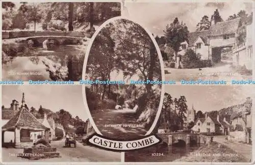 R698608 Castle Combe. Alte Römerbrücke. E. A Sweetman. RP. 1961. Multi View