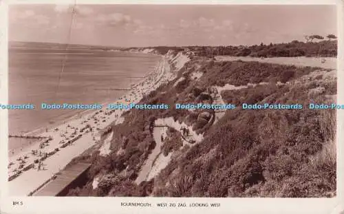 R698626 Bournemouth. West Zick Zack Blick nach Westen. Tokim Productions. RP. 1955