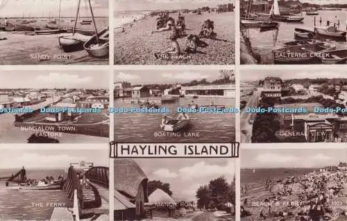 R703298 Hayling Island. Die Fähre. Gutshofstraße. Strand und Fähre. Sandy Point. Gen