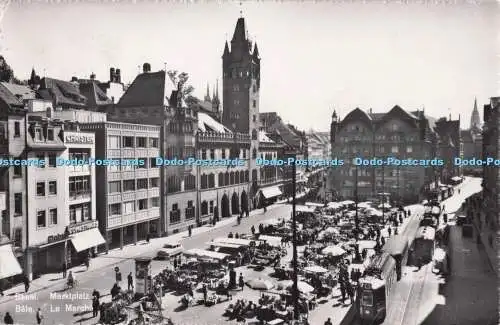 R701169 Basel. Marktplatz. Fotoglob. 1958