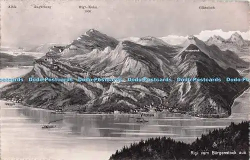 R701176 Rigi vom Burgenstock aus. Fotoglob. 1954