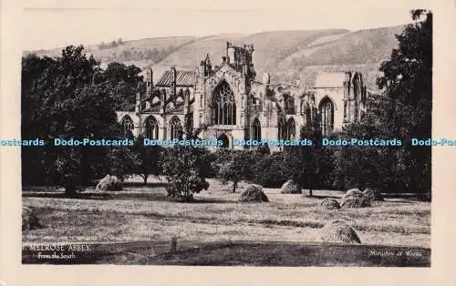 R703341 Melrose Abbey. aus dem Süden. Arbeitsministerium. RP