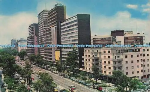 R704818 D.F. Mexico. Paseo de la Reforma. Vista Panoramica. Marcolor. E. Fischg