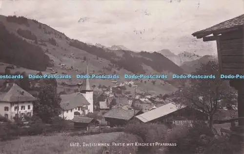 R698835 Zweisimmen Partie Mit Kirche et Pfarrhaus. Bromur. Louis Burgy