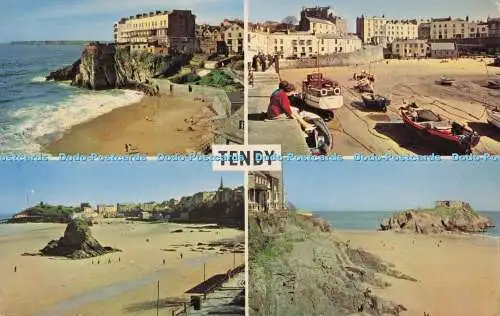 R704898 Tenby. North Bay und Goscar Rock. 1964. Multi View