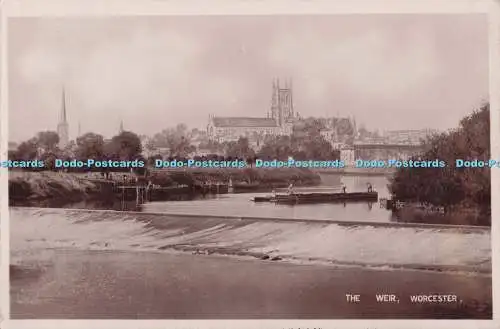 R698871 Worcester. Das Wehr. RP. Postkarte