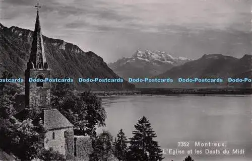 R698884 Montreaux. L Eglise et les Dents du Midi. Jaeger