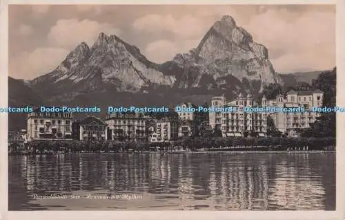 R698896 Vierwaldstattersee. Brunnen mit Mythen. E. Goetz