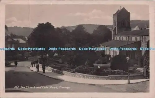 R703471 Bowness. Kirche und Seestraße. RP. 1934