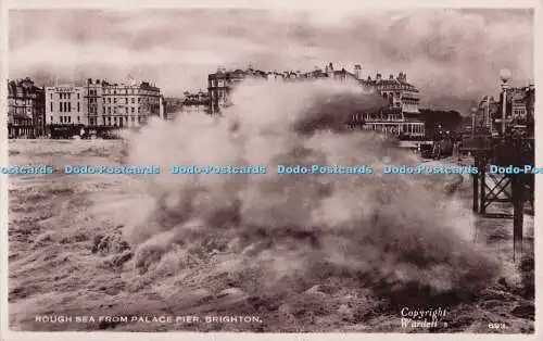 R698929 Brighton. Raue See vom Palace Pier. A. W. W. Wardell. RP. 1952