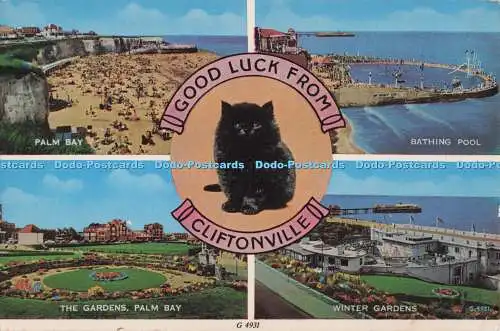 R705039 Viel Glück aus Cliftonville. Palm Bay. Elgate Postkarten. 1979. Multi Vie