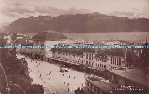 R703582 Lausanne. La Gare et les Alpes. Art. Perrochet Matile