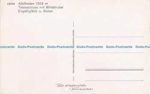 R699026 Adelboden. Talabschluss Mit Wildstrubel. Klopfenstein