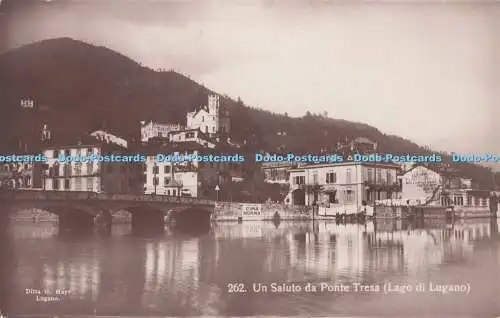 R701445 Un Saluto da Ponte Tresa. Lago di Lugano. Ditta G. Mayr