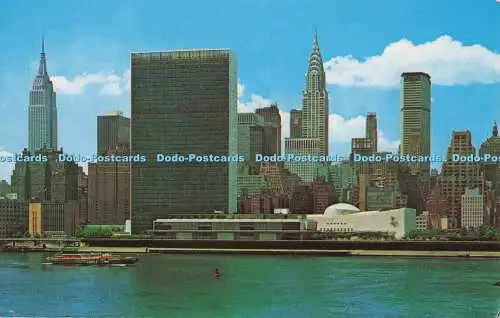 R705080 Hauptquartier der Vereinten Nationen. Manhattan Postkarte. Dexter Press