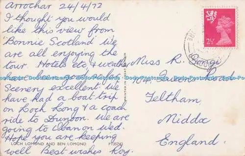 R705092 Loch Lomond und Ben Lomond. Postkarte